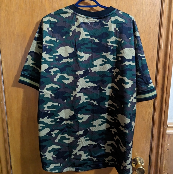 Mitchell & Ness Hardwood Classics Raptors Short Sleeve Jersey, Green Camo, 2XL - Picture 2 of 9